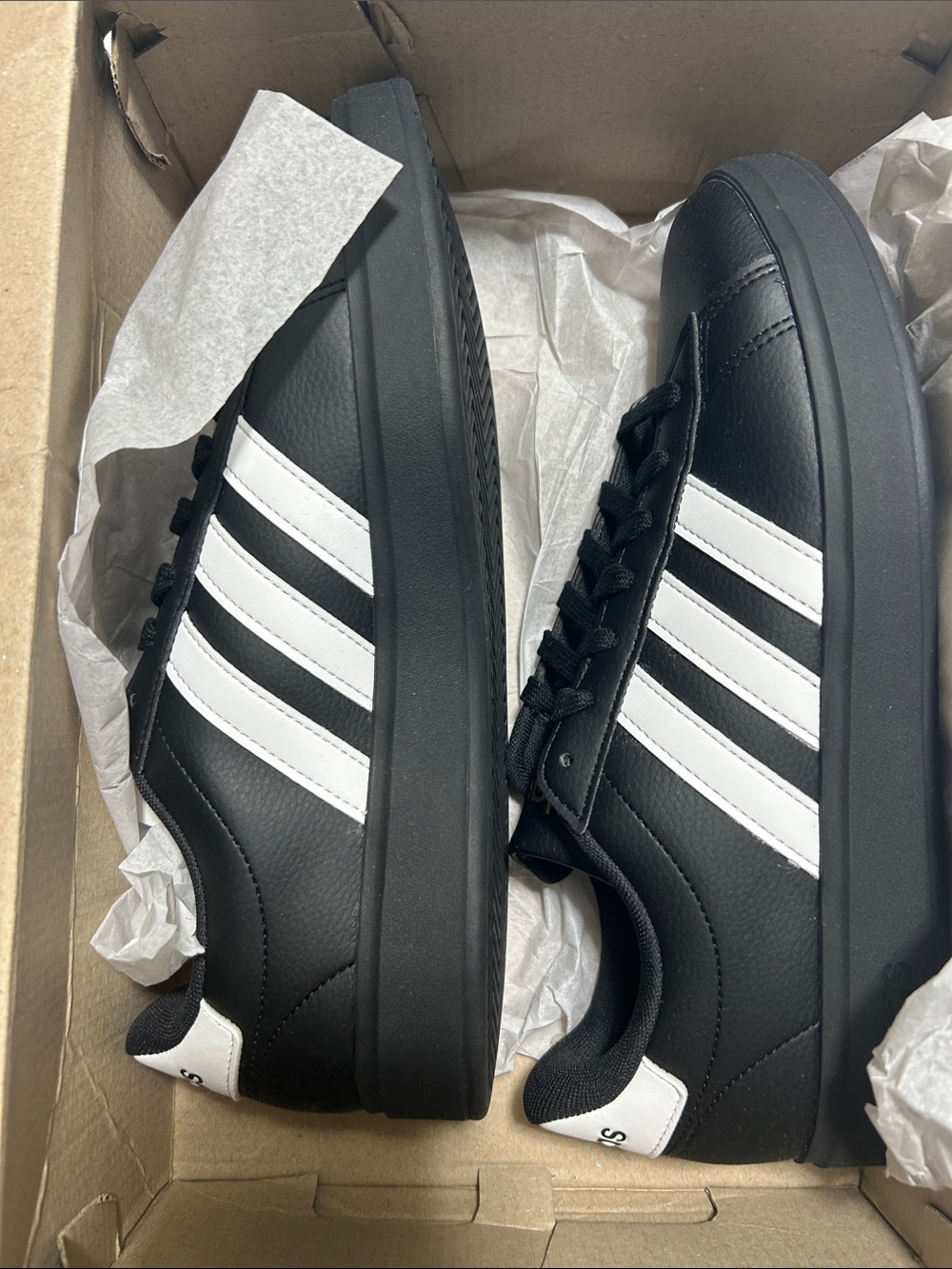 adidas Black and White Classic Low-Top Sneakers